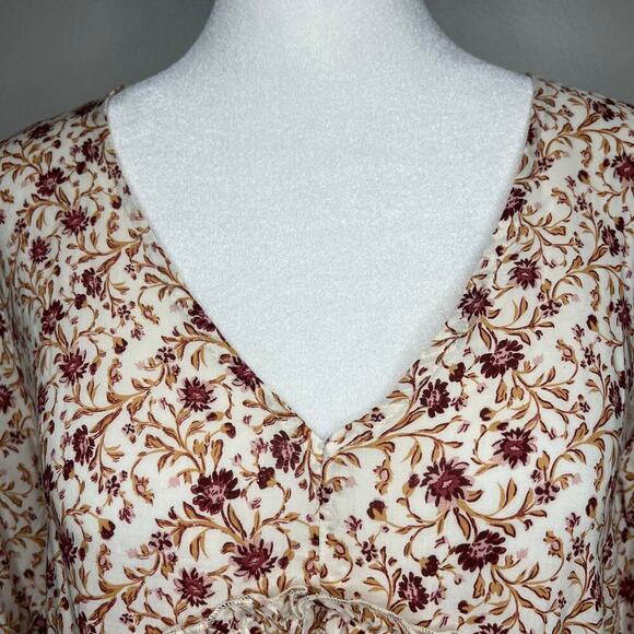 NWT Jane and Delancey Dress Size Small Long Sleeve V-Neck Boho Cottage Prairie - Picture 2 of 11